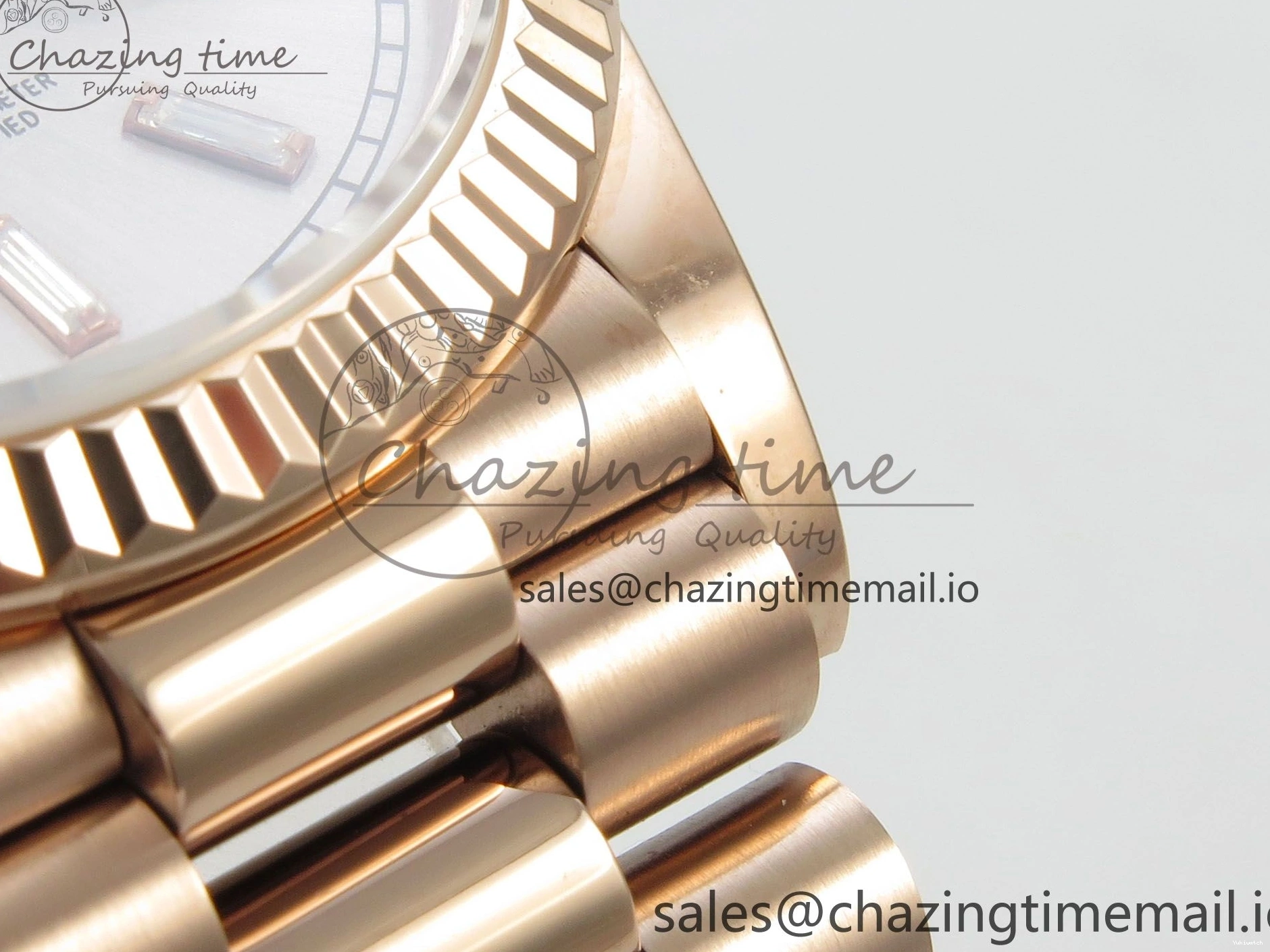 KF President 36 Weight) Day A2836 1:1 Edition Bracelet Date RG Best Crystal (Gain 128235 Dial on Silver 0125